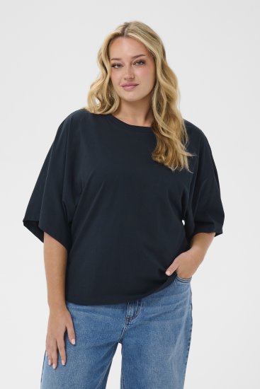 Kaffe Curve Stormi T-Shirt Navy - T-krekli - 