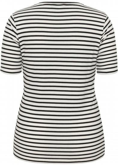 Kaffe Curve Lia Flower T-Shirt Chalk/Deep Black - T-krekli - 