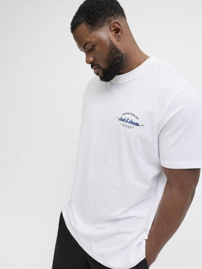 Jack & Jones Brandon T-Shirt White - T-krekli - T-krekli - 2XL-14XL