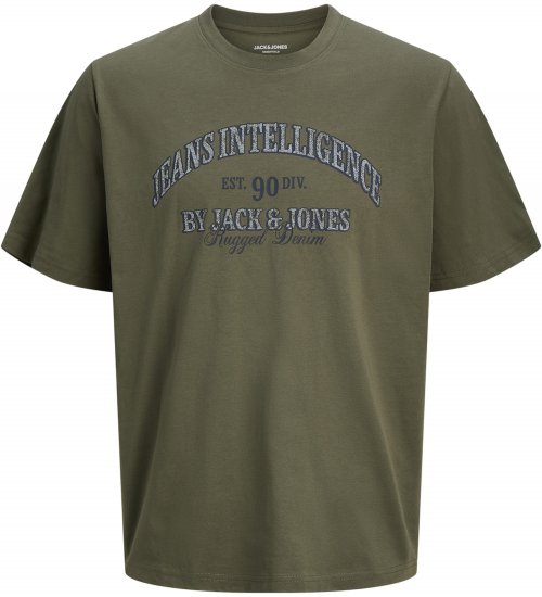 Jack & Jones Edenver T-Shirt Khaki - T-krekli - T-krekli - 2XL-14XL