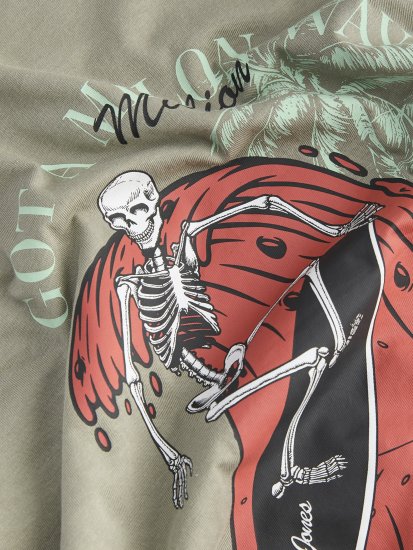 Jack & Jones King Crew Neck T-Shirt Grey - Lielo vīriešu t-krekli ar apdruku - Lielo vīriešu t-krekli ar apdruku