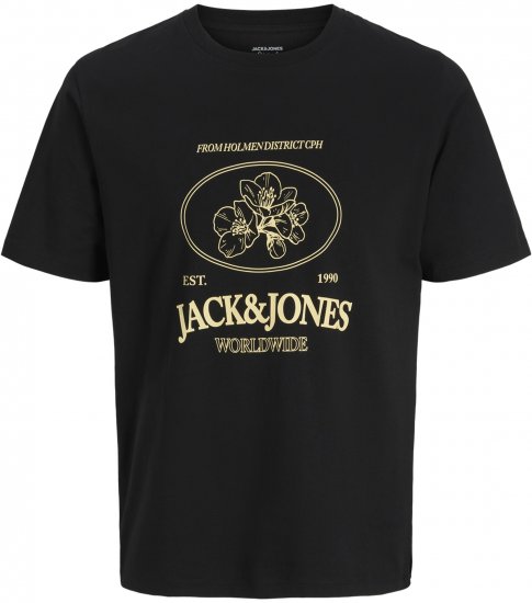 Jack & Jones Nantucket T-Krekls Melns - T-krekli - T-krekli - 2XL-14XL