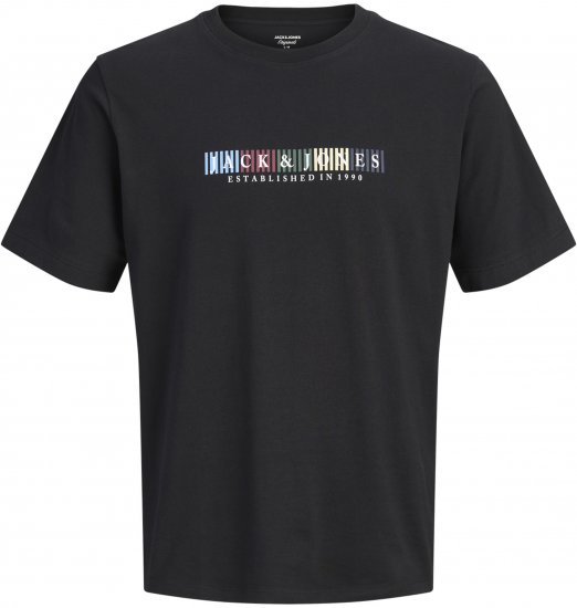 Jack & Jones Nantucket Branding T-Krekls Melns - T-krekli - T-krekli - 2XL-14XL