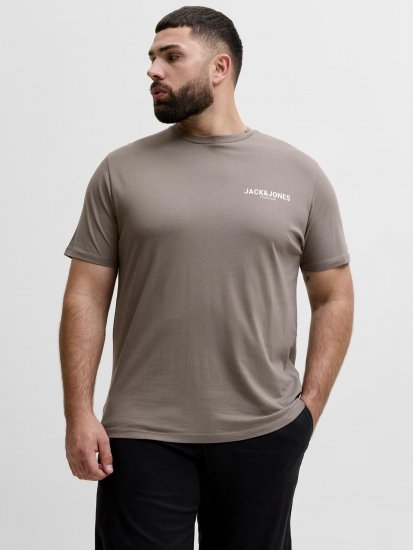Jack & Jones Oscar T-Shirt Grey - Lielo vīriešu t-krekli ar apdruku - Lielo vīriešu t-krekli ar apdruku