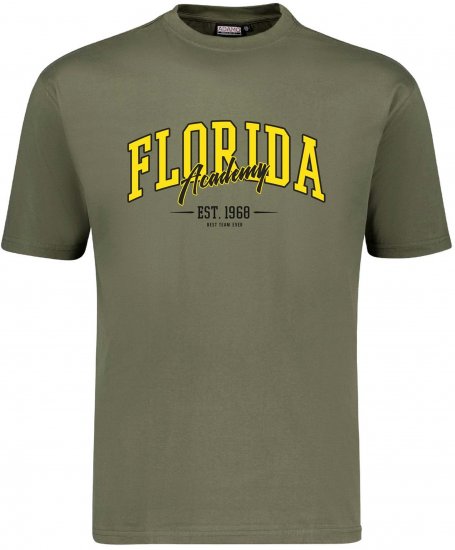 Adamo Florida Comfort Fit T-Shirt Olive Green - T-krekli - T-krekli - 2XL-14XL