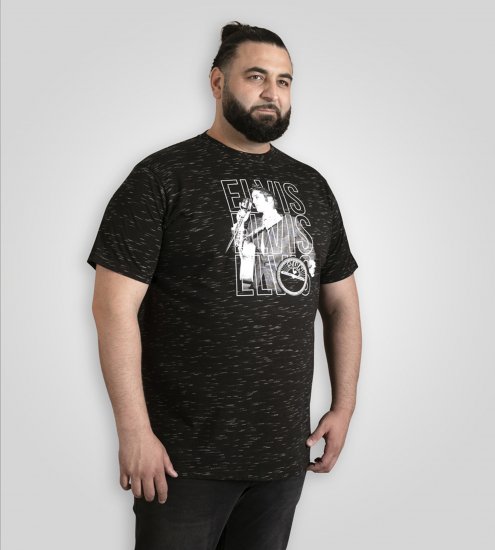 D555 Official Elvis Presley Printed T-Shirt Black - Lielo vīriešu t-krekli ar apdruku - Lielo vīriešu t-krekli ar apdruku