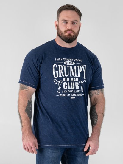 D555 Cooper Grumpy Old Man Printed T-Shirt Navy - Lielo vīriešu t-krekli ar apdruku - Lielo vīriešu t-krekli ar apdruku