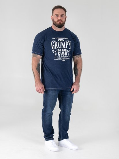 D555 Cooper Grumpy Old Man Printed T-Shirt Navy - Lielo vīriešu t-krekli ar apdruku - Lielo vīriešu t-krekli ar apdruku