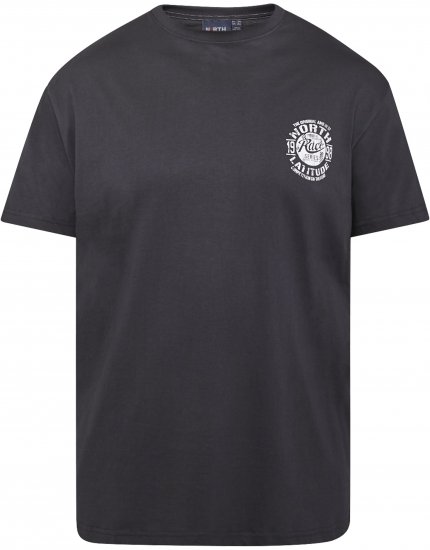 North Latitude 61122 T-Krekls Ar Apdruku Melns - T-krekli - T-krekli - 2XL-14XL