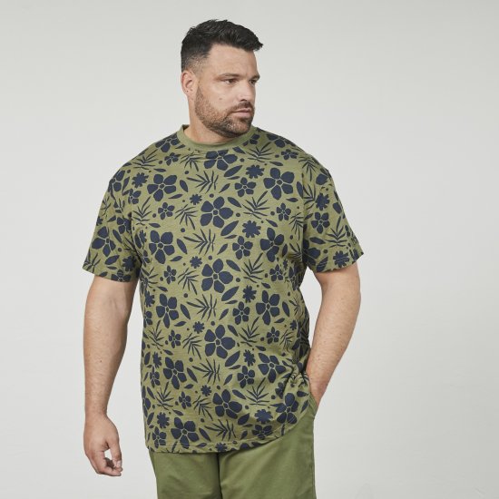 North Latitude 61123 T-Krekls Ar Pilnapdruku Olīvzaļš - T-krekli - T-krekli - 2XL-14XL