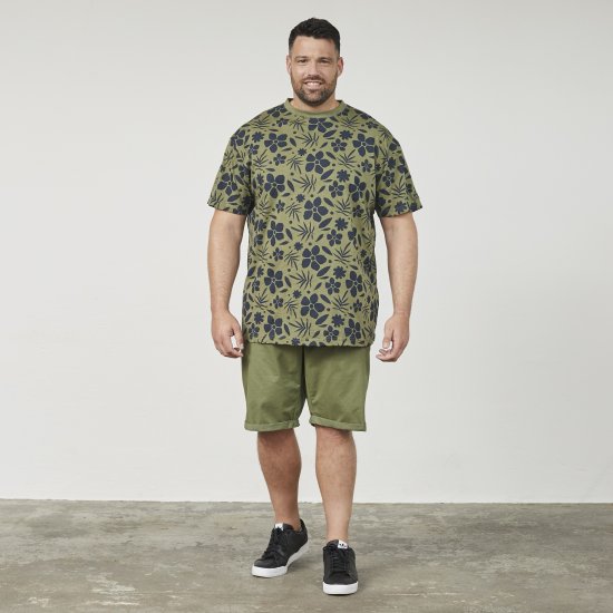 North Latitude 61123 T-Krekls Ar Pilnapdruku Olīvzaļš - T-krekli - T-krekli - 2XL-14XL
