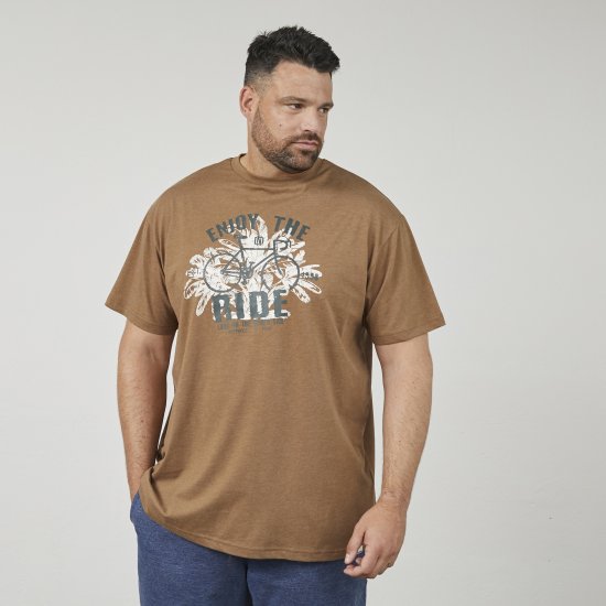 North Latitude 61315 T-Krekls Ar Apdruku Kamieļkrāsa - T-krekli - T-krekli - 2XL-14XL