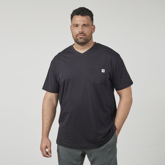 North Latitude 61322 T-Krekls Ar V-Veida Izgriezumu Melns - T-krekli - T-krekli - 2XL-14XL