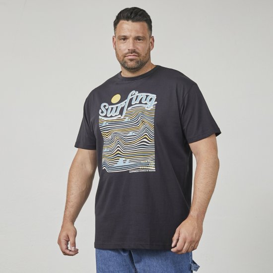 North Latitude 61359 T-Krekls Ar Apdruku Melns - T-krekli - T-krekli - 2XL-14XL