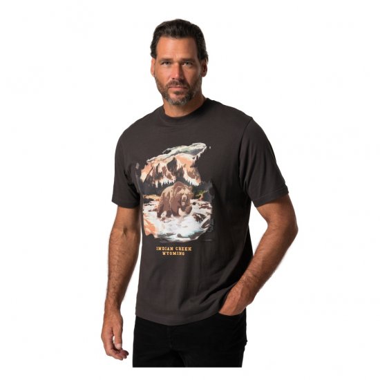JP1880 T-Shirt Indian Creek Anthracite TALL - VĪRIEŠU APĢĒRBS MT-6XLT - Apģērbs gariem vīriešiem