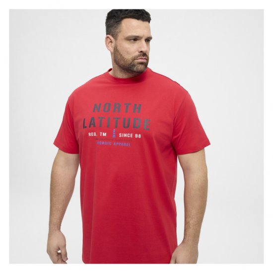 North Latitude Logo T-Shirt Red - T-krekli - T-krekli - 2XL-14XL