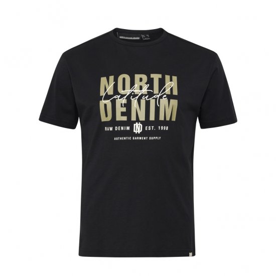 North Latitude Denim Printed Logo T-Shirt Black - T-krekli - T-krekli - 2XL-14XL
