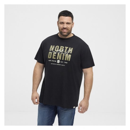 North Latitude Denim Printed Logo T-Shirt Black - T-krekli - T-krekli - 2XL-14XL