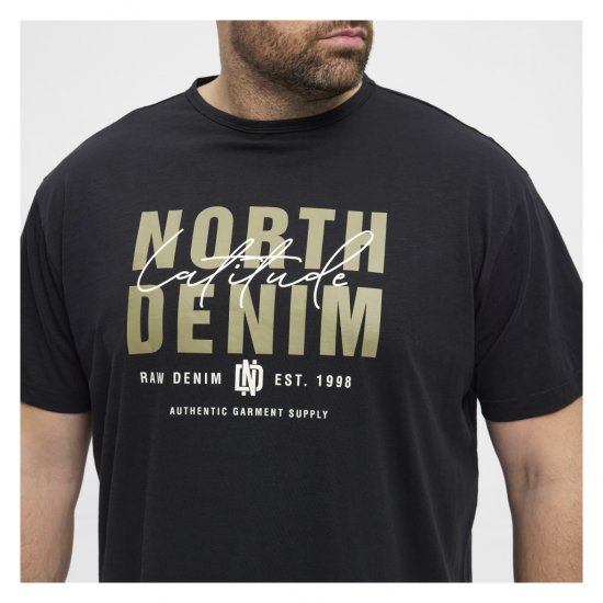 North Latitude Denim Printed Logo T-Shirt Black - T-krekli - T-krekli - 2XL-14XL