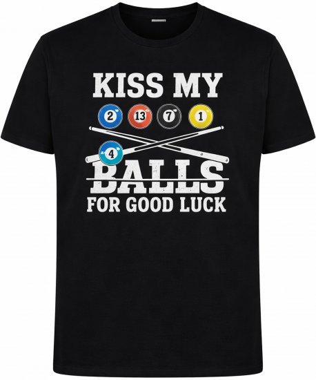 Espionage T436 Good Luck Kiss Printed T-Shirt Black - T-krekli - T-krekli - 2XL-14XL