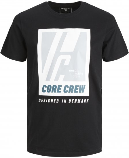 Jack & Jones Spring Logo T-Shirt Black - T-krekli - T-krekli - 2XL-14XL