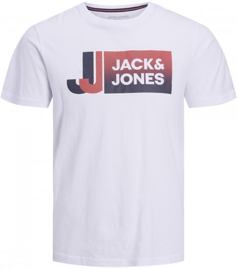 Jack & Jones Logan T-Shirt White - T-krekli - T-krekli - 2XL-14XL