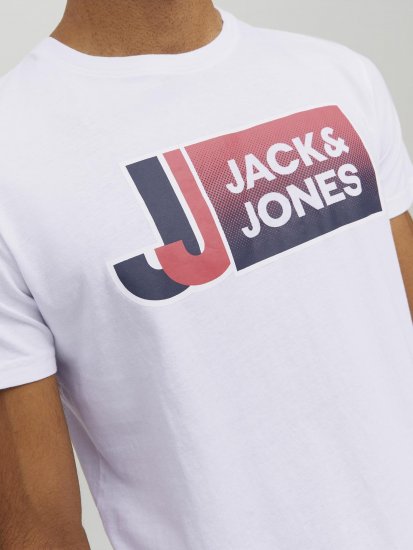 Jack & Jones Logan T-Shirt White - T-krekli - T-krekli - 2XL-14XL