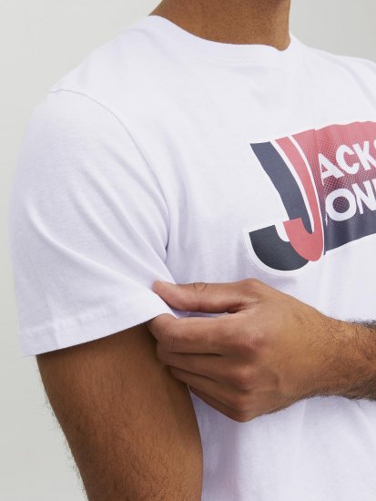 Jack & Jones Logan T-Shirt White - T-krekli - T-krekli - 2XL-14XL