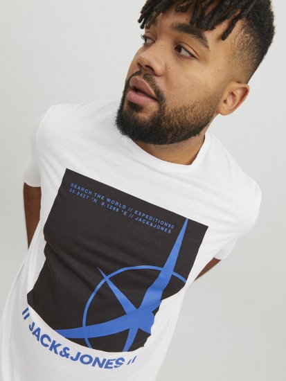 Jack & Jones Conrad T-Shirt White - T-krekli - T-krekli - 2XL-14XL