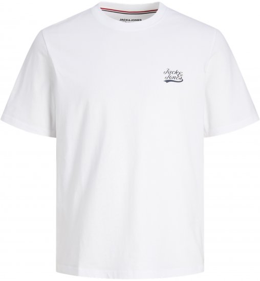 Jack & Jones Trevor T-Shirt White - T-krekli - T-krekli - 2XL-14XL