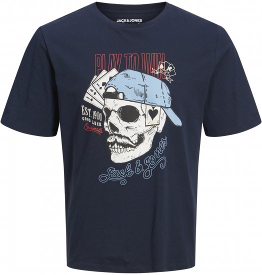 Jack & Jones Roxbury T-Shirt Navy - T-krekli - T-krekli - 2XL-14XL