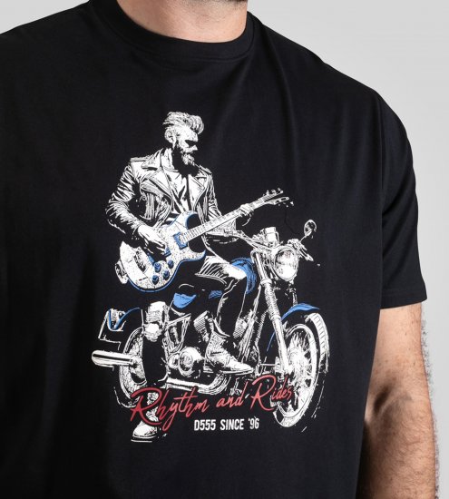D555 Derby T-Shirt Rhythm and Rides Navy - T-krekli - T-krekli - 2XL-14XL