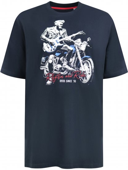 D555 Derby T-Shirt Rhythm and Rides Navy - T-krekli - T-krekli - 2XL-14XL