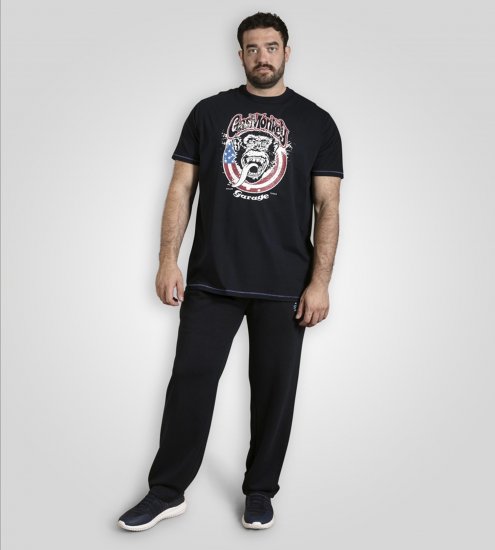 D555 Birkenhead T-Shirt Gas Monkey Garage Navy - T-krekli - T-krekli - 2XL-14XL