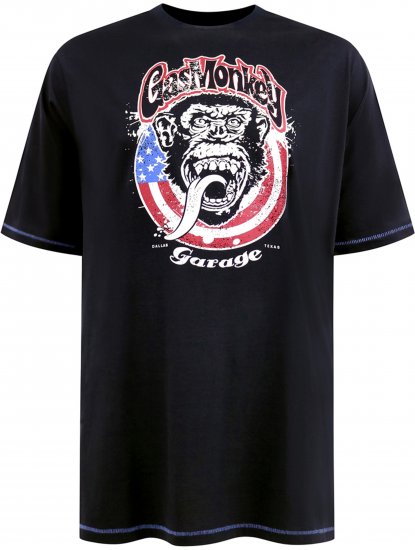 D555 Birkenhead T-Shirt Gas Monkey Garage Navy - T-krekli - T-krekli - 2XL-14XL
