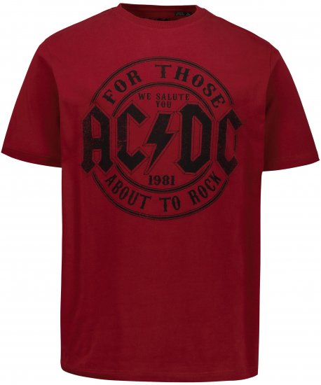 JP1880 AC/DC T-Shirt Rust Red - Grupas T-krekli - 