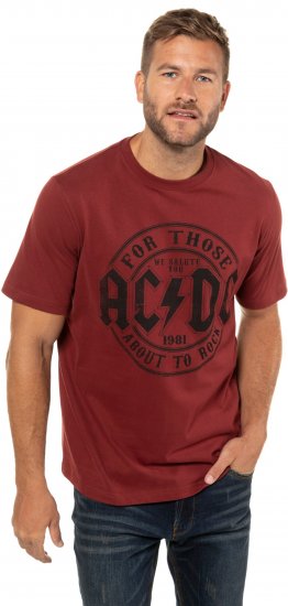JP1880 AC/DC T-Shirt Rust Red - Grupas T-krekli - 