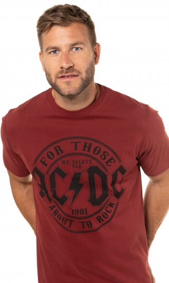 JP1880 AC/DC T-Shirt Rust Red - Grupas T-krekli - 