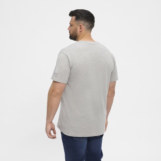 North Latitude T-Shirt O-Neck Grey Melange TALL - TALL T-krekli - T-krekli gariem vīriešiem