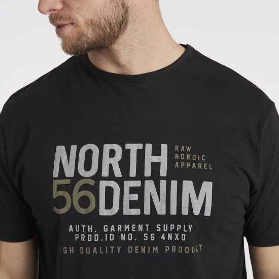 North Latitude Denim Printed T-Shirt Black TALL - TALL T-krekli - T-krekli gariem vīriešiem