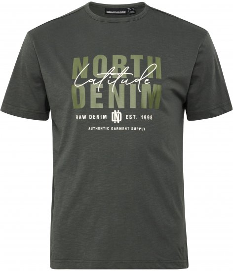 North Latitude Denim Printed Logo T-Shirt Dark Green TALL - TALL T-krekli - T-krekli gariem vīriešiem