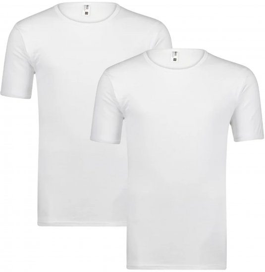 Adamo Royal Fine Ribbed Under-T-shirt 2-Pack White - Apakšveļa un peldšorti - Apakšveļa - 2XL-8XL