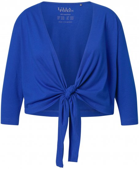 Ulla Popken Versatile Surplice Wrap Tie Hem Bolero Top Cobalt Blue - T-krekli - 