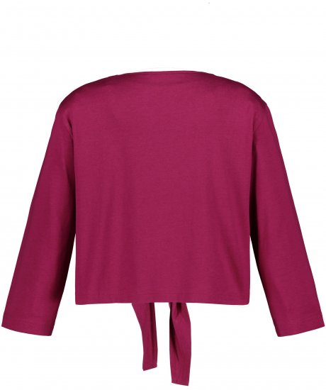 Ulla Popken Versatile Surplice Wrap Tie Hem Bolero Top Magnolia Red - T-krekli - 
