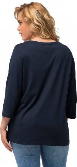 Ulla Popken City Name Graphic Tee Navy - Apdrukāti T-krekli sievietēm - 
