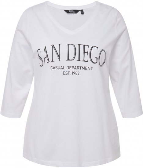 Ulla Popken City Name Graphic Tee Snow White - Apdrukāti T-krekli sievietēm - 