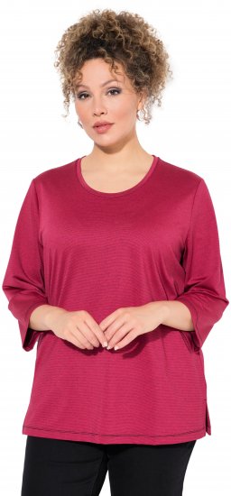 Ulla Popken Decorative Seam Short Sleeve Tee Red - T-krekli - 