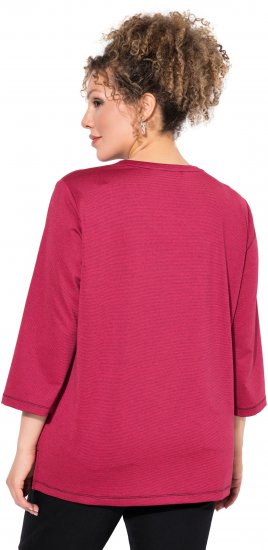 Ulla Popken Decorative Seam Short Sleeve Tee Red - T-krekli - 