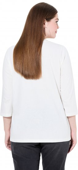 Ulla Popken SPRING Studded 3/4 Sleeve Tee Off-White - T-krekli - 