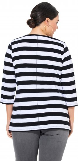 Ulla Popken Chilli Pepper Sequined 3/4 Sleeve Graphic Tee Black - T-krekli - 